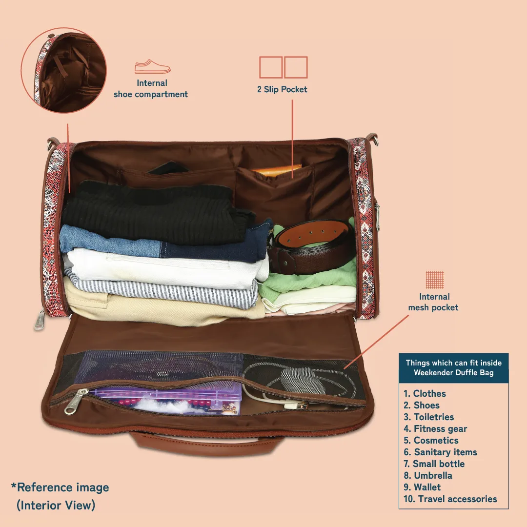 Mangalore Blossoms Weekender Duffel Bag