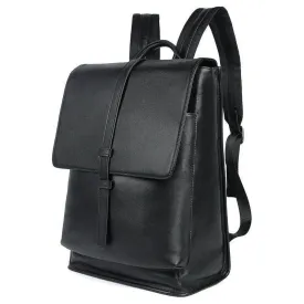 Mens Teens Stylish Backpacks Leather Black Brown Travel