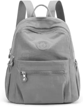 Mini Nylon Backpacks for Women Small Backpack Purse Lightweight Backpacks Mini Casual Travel Daypack (Small Backpack - A Style Grey)