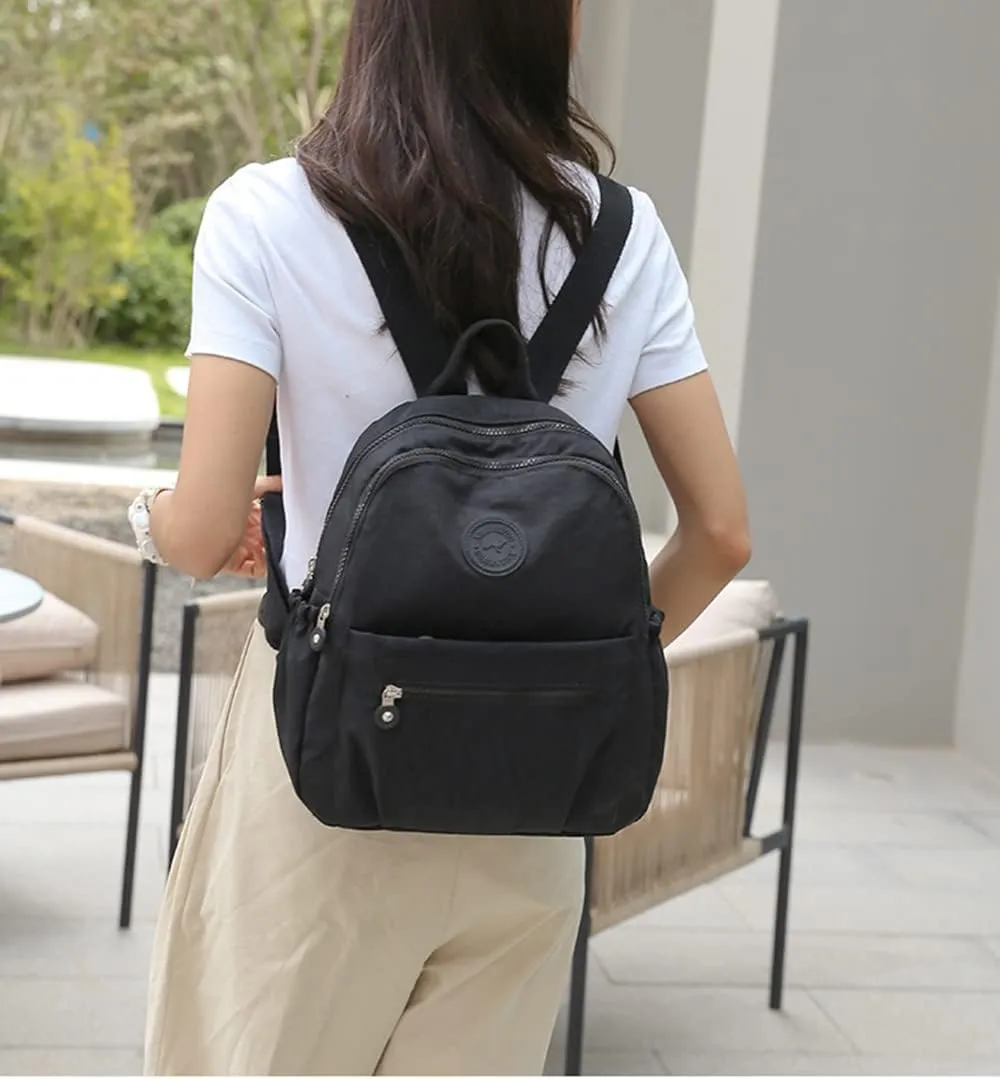 Mini Nylon Backpacks for Women Small Backpack Purse Lightweight Backpacks Mini Casual Travel Daypack (Small Backpack - A Style Light Blue)
