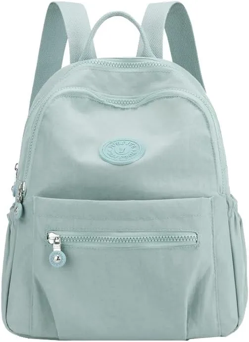 Mini Nylon Backpacks for Women Small Backpack Purse Lightweight Backpacks Mini Casual Travel Daypack (Small Backpack - A Style Light Blue)
