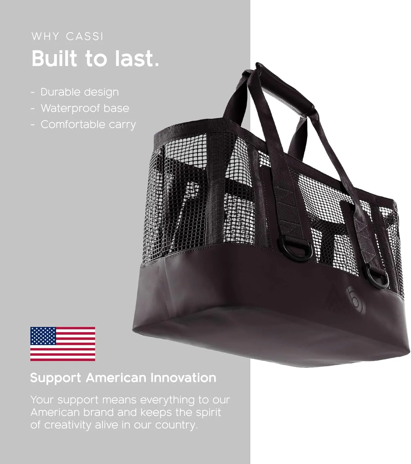 MISSION Boat Gear CASSI Heavy-Duty Outdoor Tote and Waterproof Marine-Grade Mesh Boat Bags