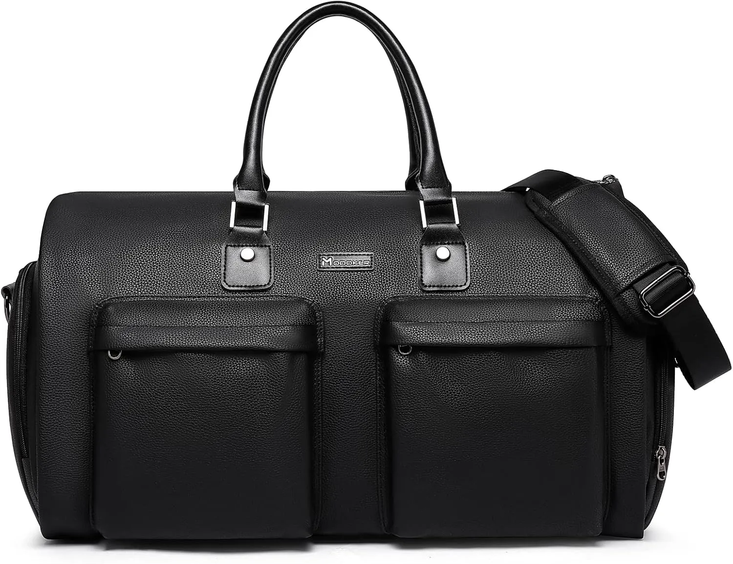 Modoker Garment Bags for Travel Carry on Duffle Bags for Airplane Weekender Suit Bags for Men Travel,2 in 1 Travel Duffel ang Garment Bags for Hanging Clothes,Black
