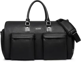 Modoker Garment Bags for Travel Carry on Duffle Bags for Airplane Weekender Suit Bags for Men Travel,2 in 1 Travel Duffel ang Garment Bags for Hanging Clothes,Black