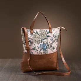 Mona B - Canvas Large Vintage Handbag, Shoulder Bag, Zipper Tote Bag for Shopping, Travel with Stylish Design For Women (Pink, Kilim) - M-7000