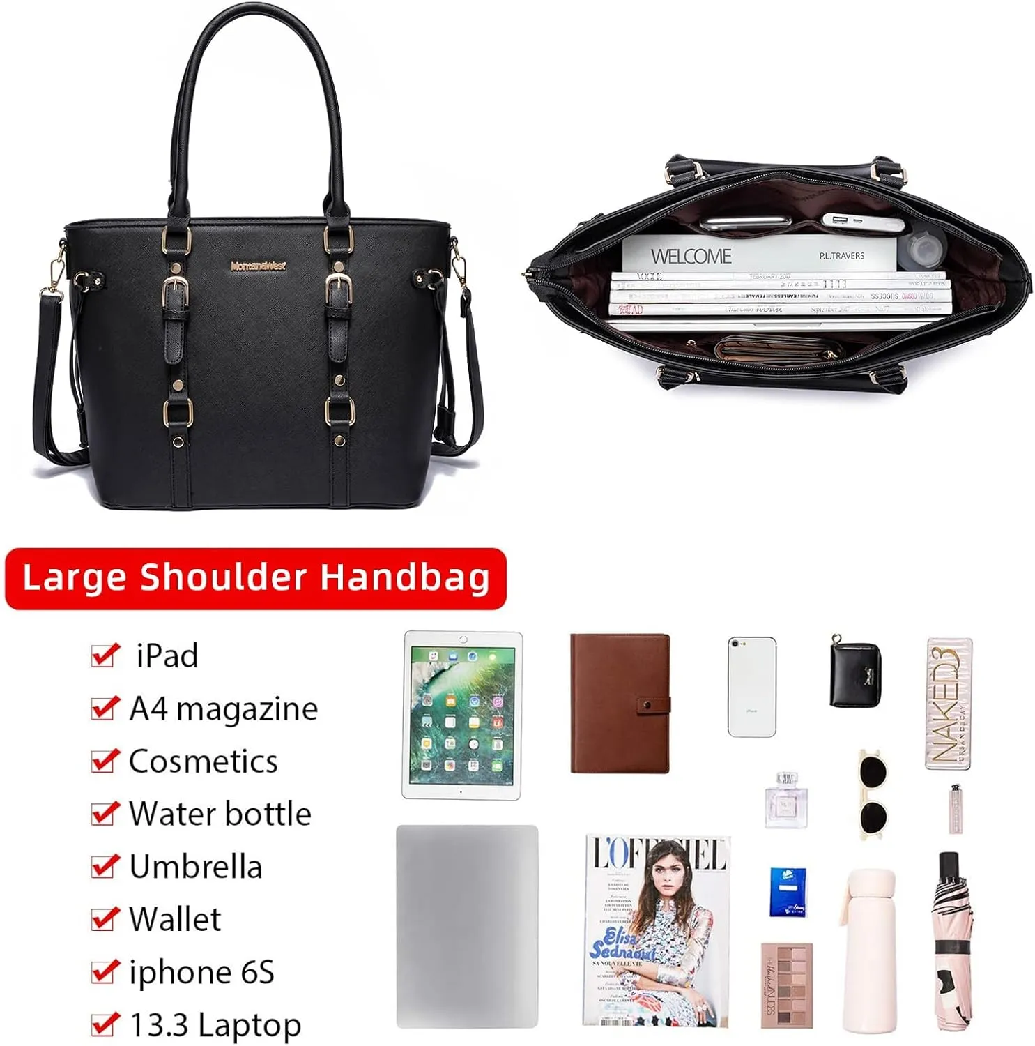 Montana West 3PCS Purses for Women Tote Bag and Wallet Set Shoulder Satchel Handbags