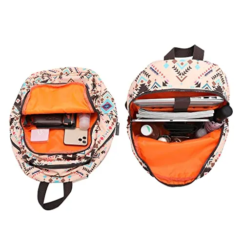 Montana West Bohemian Backpack Ethnic Aztec Geometric Daypack Boho Casual Canvas School Bookbag Travel Shoulder Bag MW1141-9110M-TN