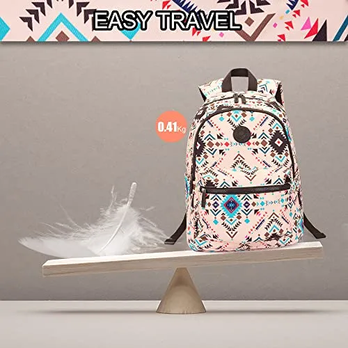 Montana West Bohemian Backpack Ethnic Aztec Geometric Daypack Boho Casual Canvas School Bookbag Travel Shoulder Bag MW1141-9110M-TN