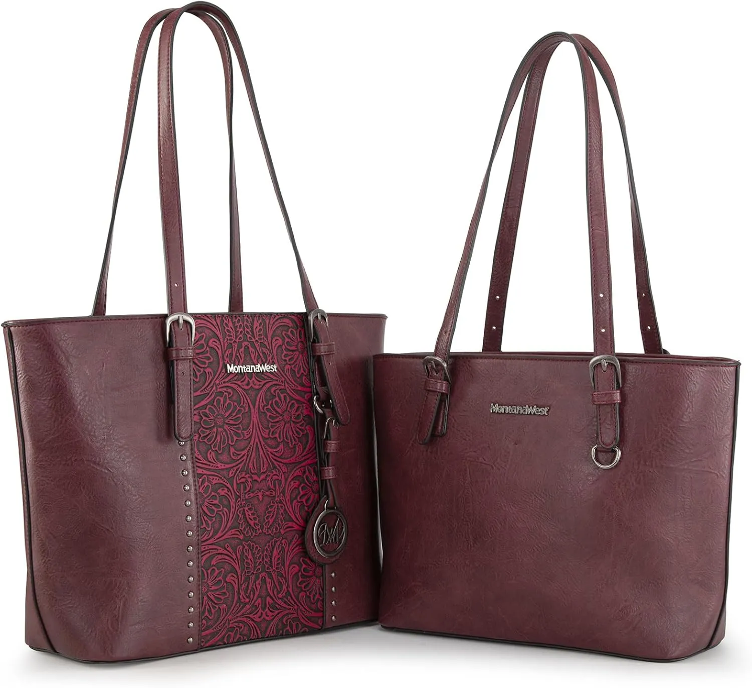 Montana West Tote Bag for Women Large Purse and Handbags Set Embossed Collection Purse 2Pcs Set