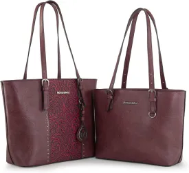 Montana West Tote Bag for Women Large Purse and Handbags Set Embossed Collection Purse 2Pcs Set