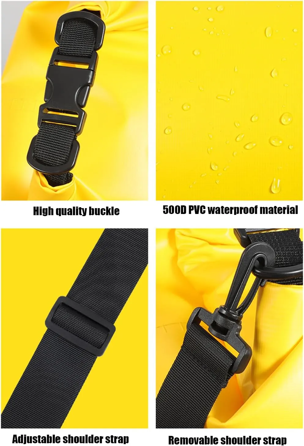 MR LION Waterproof Dry Bag - Roll Top Waterproof Backpack Sack Keeps Gear Dry for Kayaking, Beach, Rafting, Boating, Hiking, Camping and Fishing with Waterproof Phone Case (Yellow 30L)