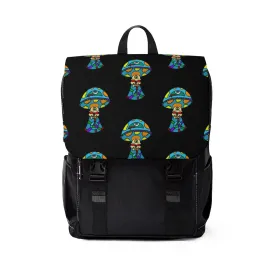 Multicolored Skull Shroom Unisex Casual Shoulder Backpack