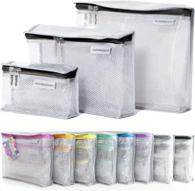 MUMI Travel Toiletry Bag Set of 3  Water-Resistant Toiletry Bags for Women & Men  Clear Bags for Toiletries, Skincare, Makeup & Travel Essentials  Lightweight, Durable & Portable Organizer