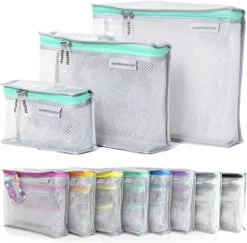 MUMI Travel Toiletry Bag Set of 3  Water-Resistant Toiletry Bags for Women & Men  Clear Bags for Toiletries, Skincare, Makeup & Travel Essentials  Lightweight, Durable & Portable Organizer