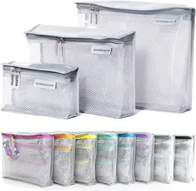 MUMI Travel Toiletry Bag Set of 3  Water-Resistant Toiletry Bags for Women & Men  Clear Bags for Toiletries, Skincare, Makeup & Travel Essentials  Lightweight, Durable & Portable Organizer