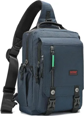 NICGID Sling Bags Chest Shoulder Backpacks, 13.3'' 14.1'' 15.6''Laptop Backpack Crossbody Messenger Bag Travel Outdoor
