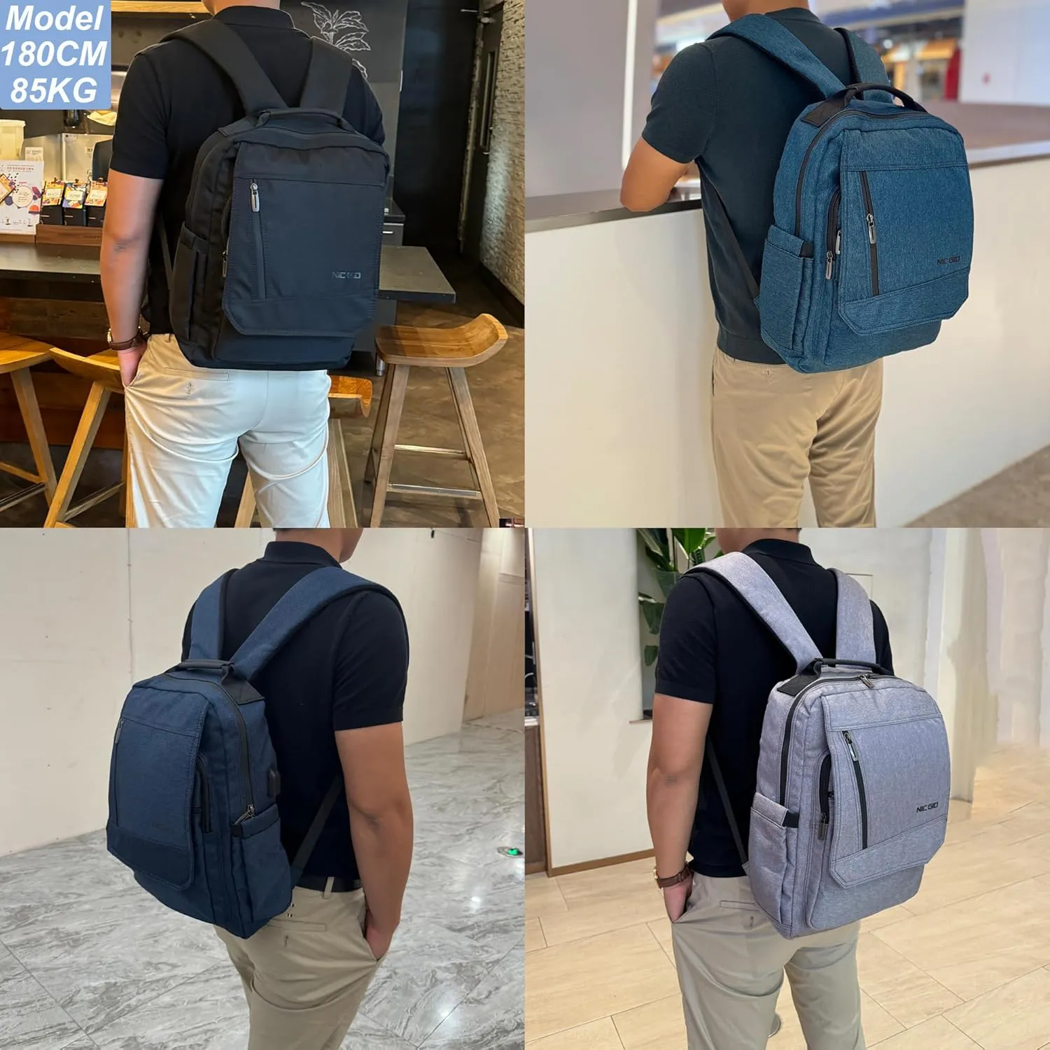 NICGID Sling Bags Chest Shoulder Backpacks, 13.3'' 14.1'' 15.6''Laptop Backpack Crossbody Messenger Bag Travel Outdoor