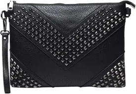 Oversized Clutch Bag Purse Women PU Leather Crossbody Shoulder Bags Studded Wristlet Handbag Rivet Envelope Clutches