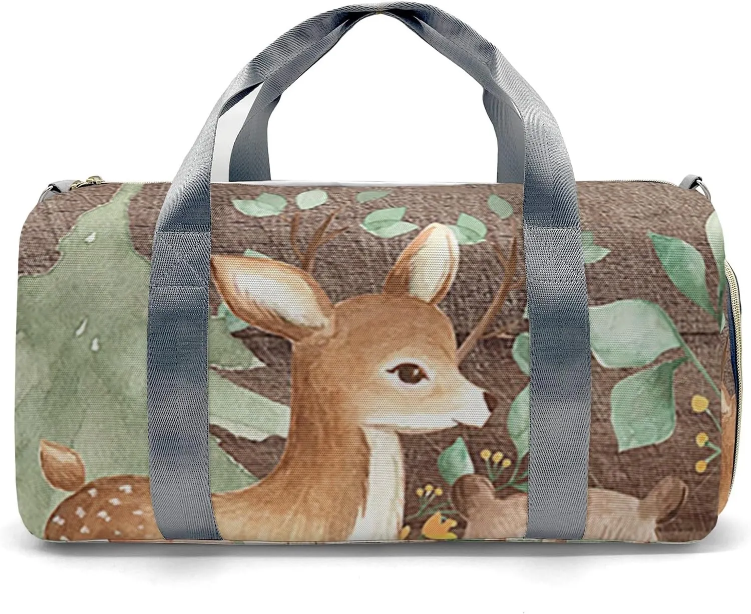 Personalized Duffel Bag Rustic Woodland Forest Animals Function Meets Fashion: Travel Bags for Fitness Journey