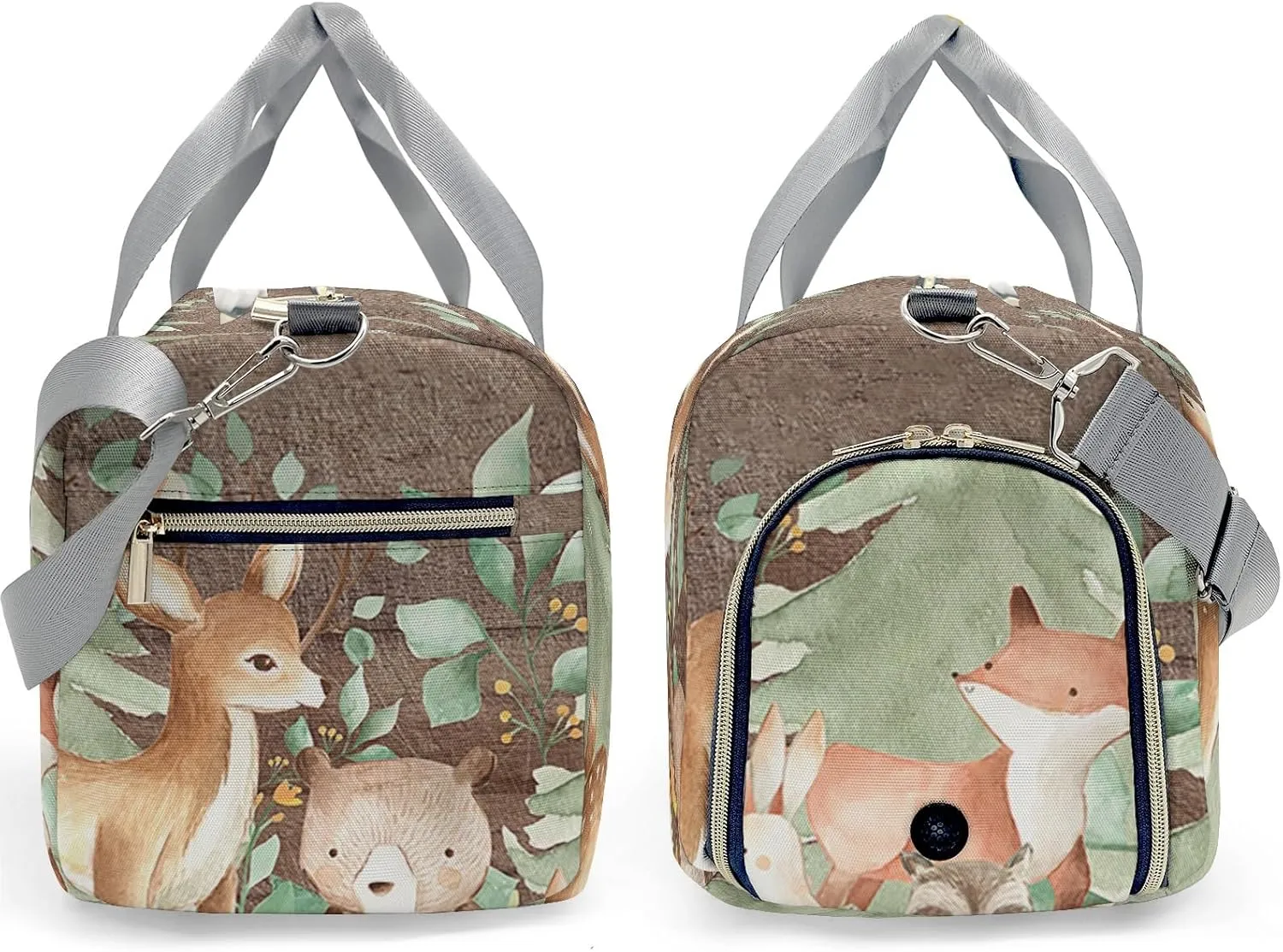 Personalized Duffel Bag Rustic Woodland Forest Animals Function Meets Fashion: Travel Bags for Fitness Journey