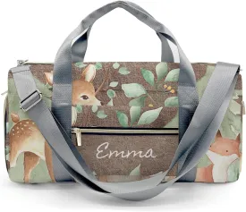 Personalized Duffel Bag Rustic Woodland Forest Animals Function Meets Fashion: Travel Bags for Fitness Journey
