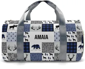 Personalized Duffel Bag Woodland Deer Bear Wolf Forest Function Meets Fashion: Travel Bags for Fitness Journey