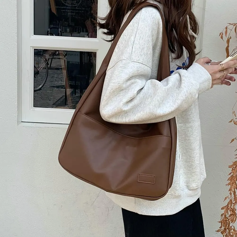 Pocadri Women Tote Handbags Chic Vegan Leather Tote Bag Purse Stylish Casual Trendy Large Soft Shoulder Bag