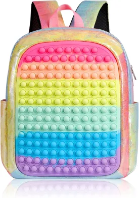 Pop Backpack for Girls Kids School Backpack, Large Capacity Lightweight Preschool Elementary Kindergarten Kids School Bookbag for Girls Back to School Gifts(14.5L)