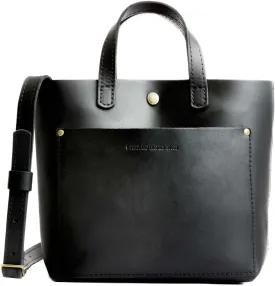 Portland Leather Goods Mini Snap Crossbody Tote Bag for Women  Handmade, Snap Closure, Durable & Unlined  Outside Pocket