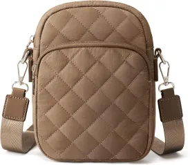 Quilted Crossbody Bag Small Women Shoulder Bags Purses Handbag Backpack Puffer Soft Fashion Design Magnetic and Zipper Pocket