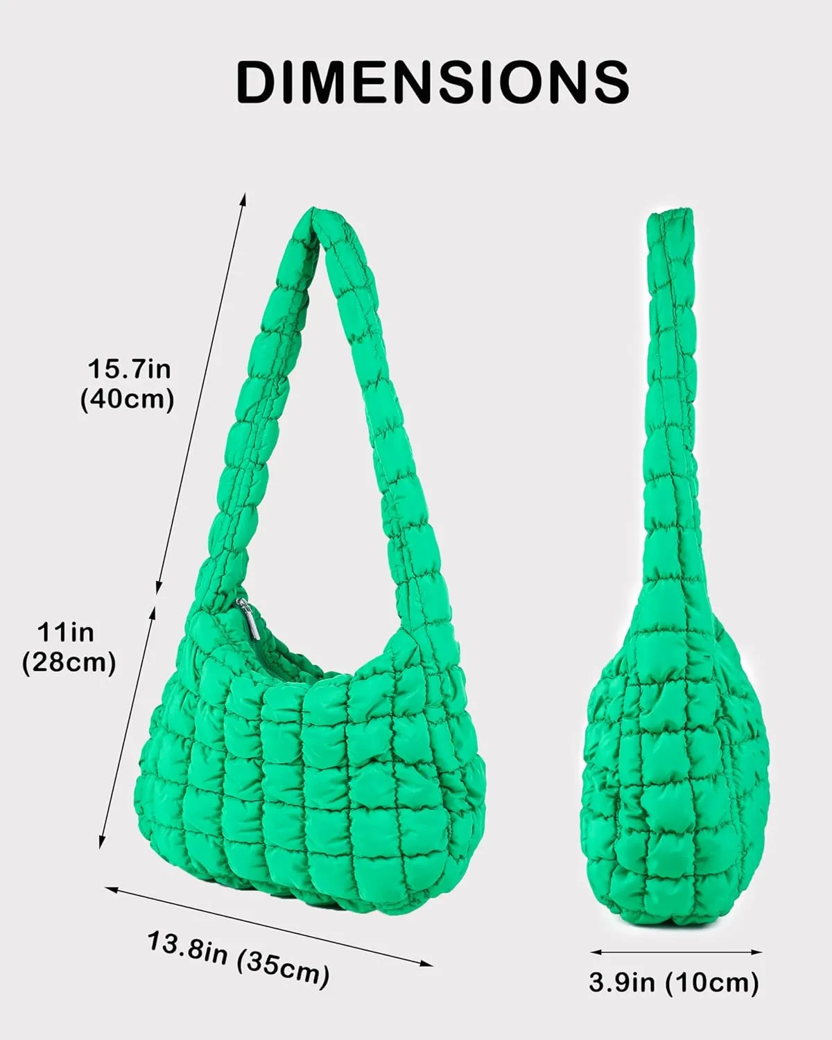 Rejolly Puffer Quilted Shoulder Bag for Women Puffy Bubble Tote Bag Lightweight Nylon Handbag Padded Soft Purse