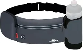 Running Waist Pack with Water Bottle Holder, Upgraded Waterproof Fanny Pack with Bottle Pocket, Hiking Belt Hydration for Men Women, Ideal for Storing Carry-ons, Suitable for All Phones Up to 7.2'