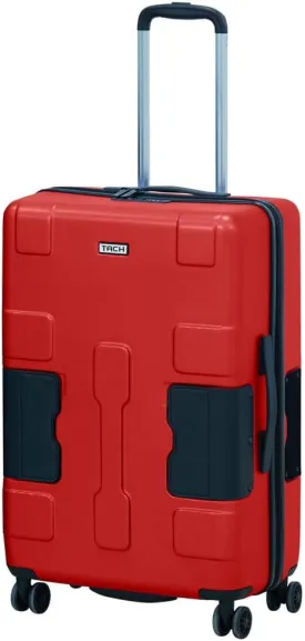 Tach V3.1 Hard Shell Carry On Luggage 20 inch | Carry on Luggage with Spinner Wheels & Patented Built-In Connecting System | One Piece Rolling Suitcase Links 9 Bags At Once (Red)