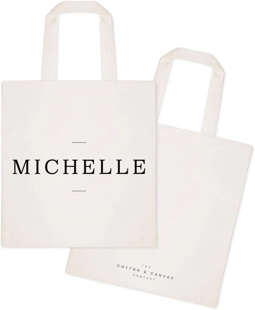 The Cotton & Canvas Co. Personalized Name Beach, Shopping and Travel Resusable Shoulder Tote and Handbag