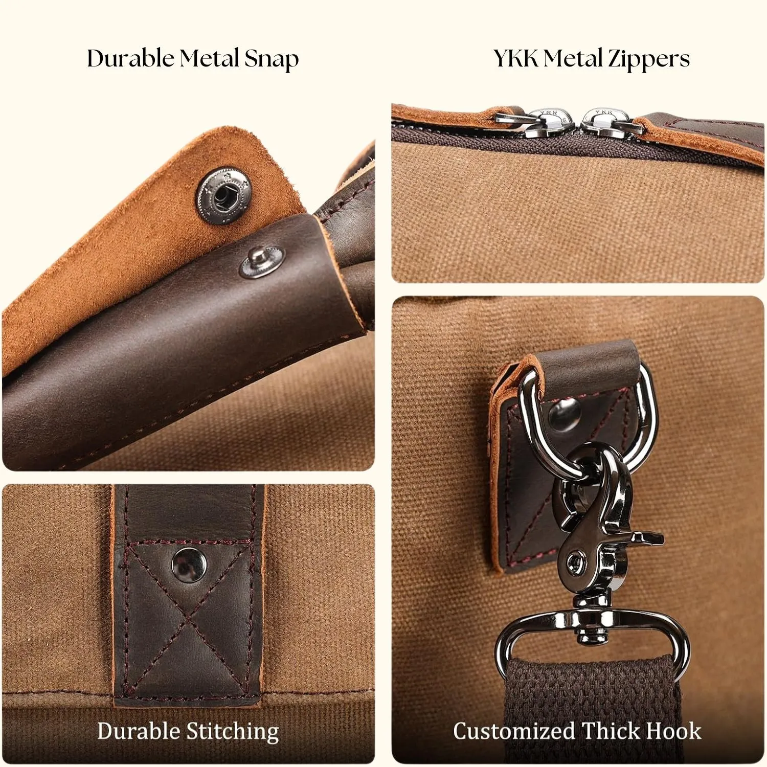 The Weekender - Waxed Canvas Leather Duffel