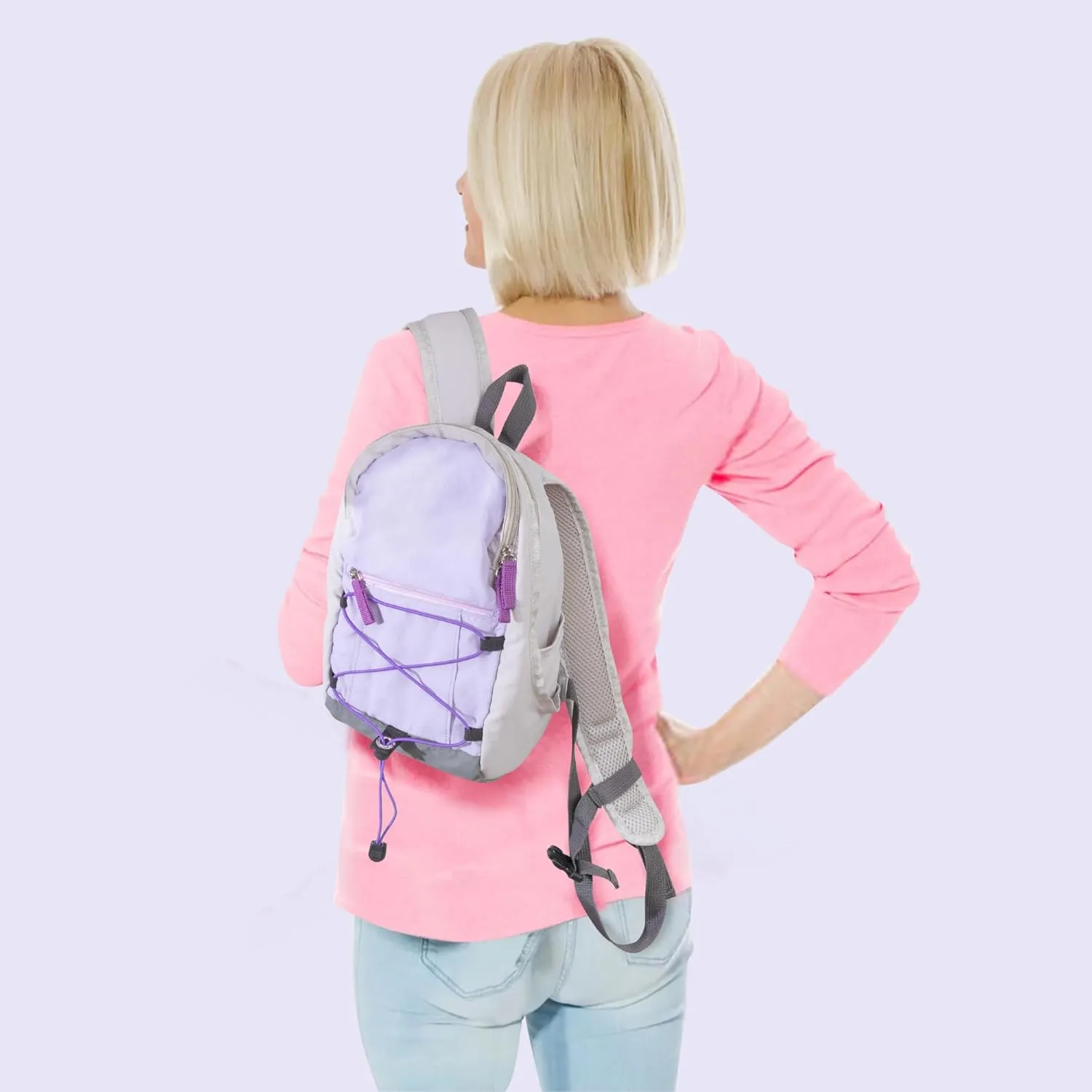 Tilami Mini Backpack for Women and Men, 12inch Casual Daypack Backpacks for Travel,Purple