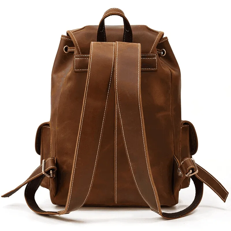 Travel Backpacks Leather Knapsack School Casual Daypack