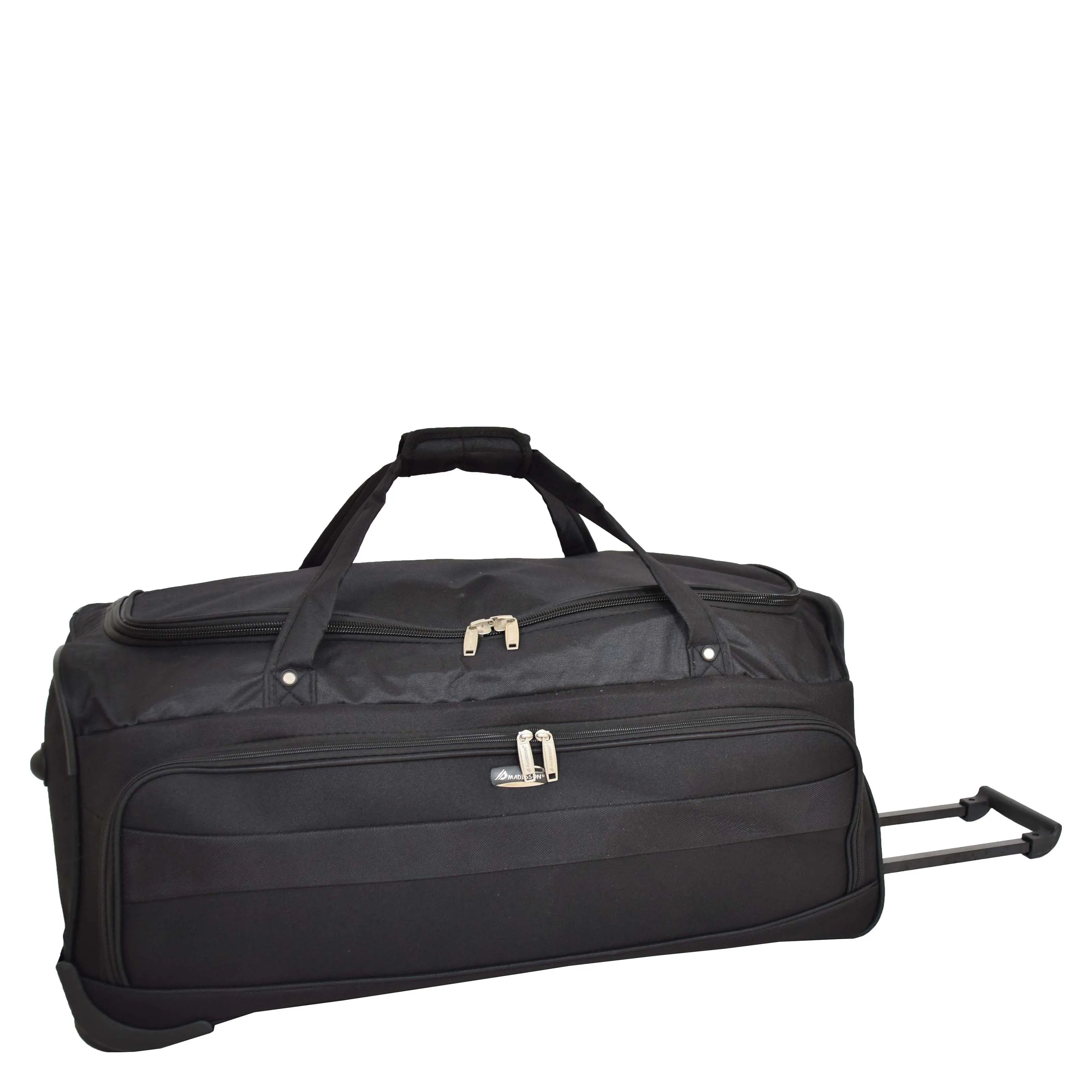 Travel Duffle Bag 28" Lightweight Wheeled Holdall Weekend Bag Marco Black