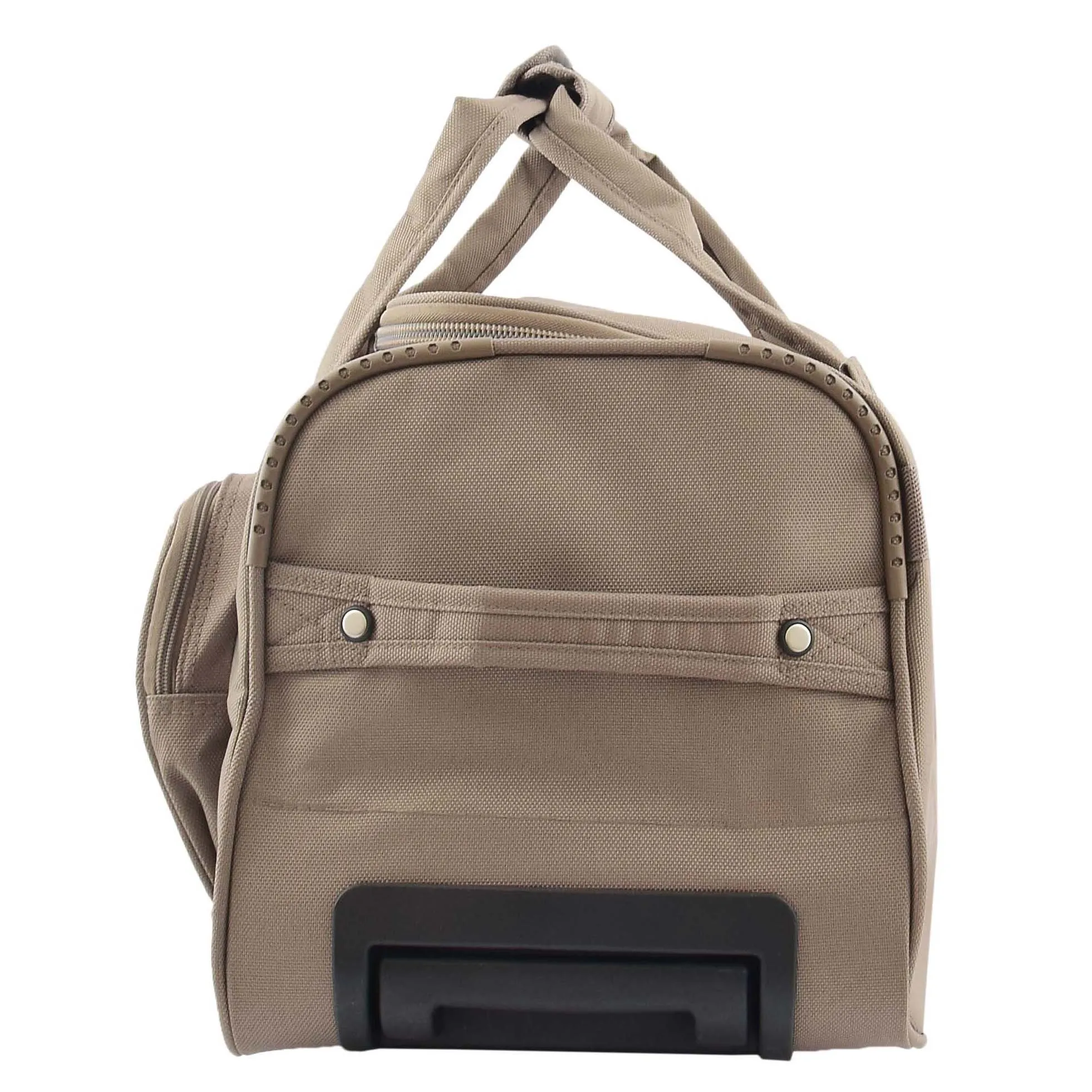 Travel Duffle Bag Lightweight Wheeled Holdall Weekend Cabin Bag Darwin Beige
