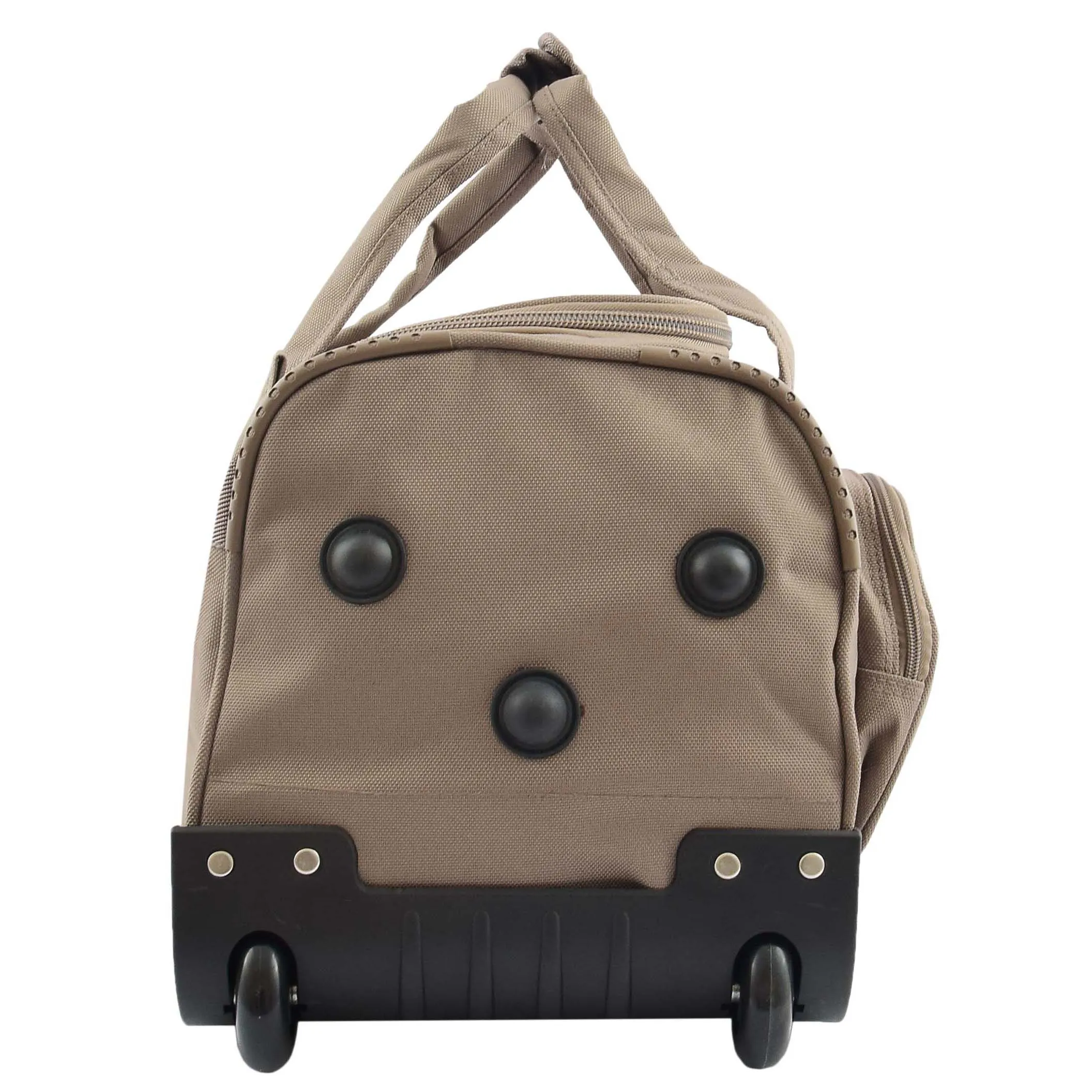 Travel Duffle Bag Lightweight Wheeled Holdall Weekend Cabin Bag Darwin Beige