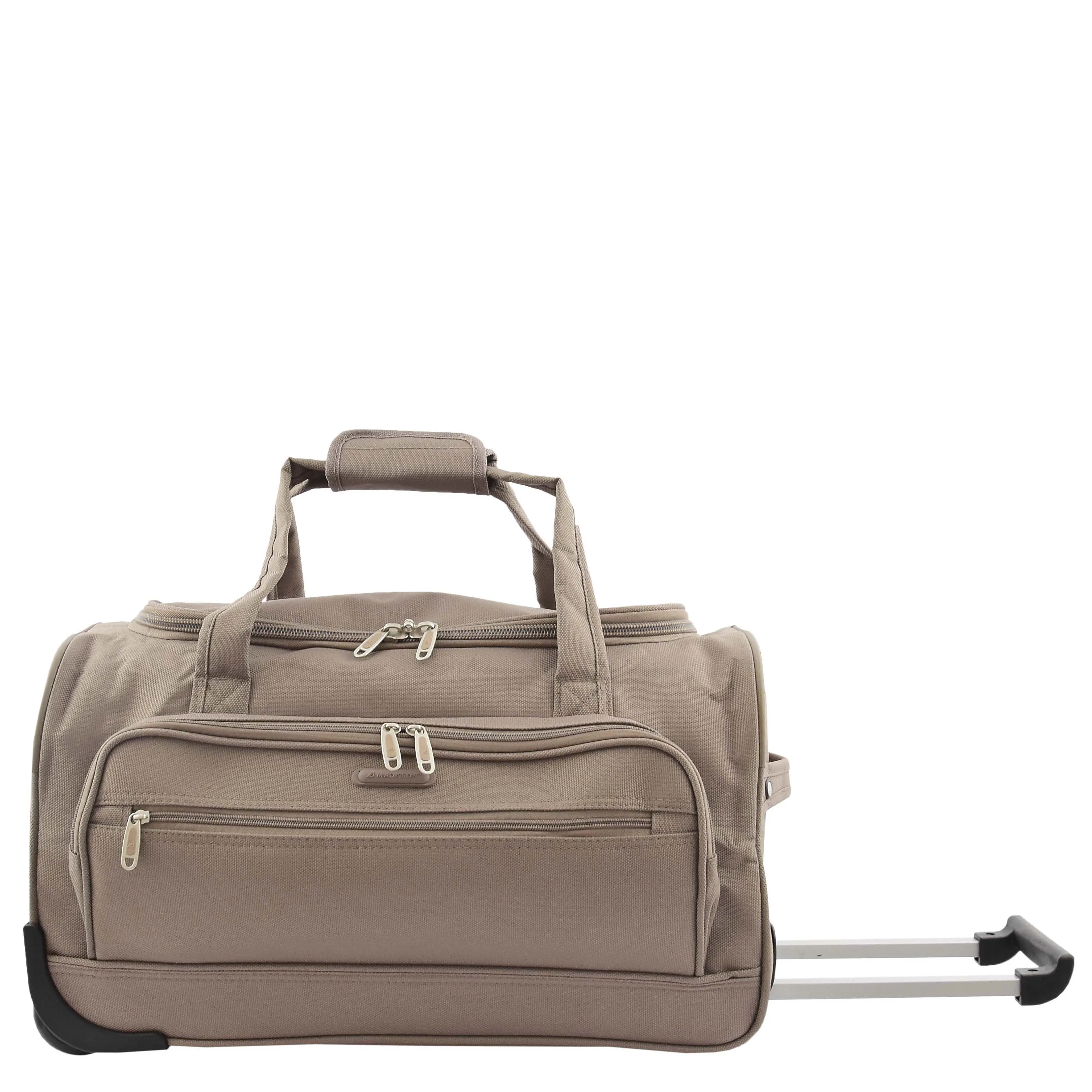 Travel Duffle Bag Lightweight Wheeled Holdall Weekend Cabin Bag Darwin Beige