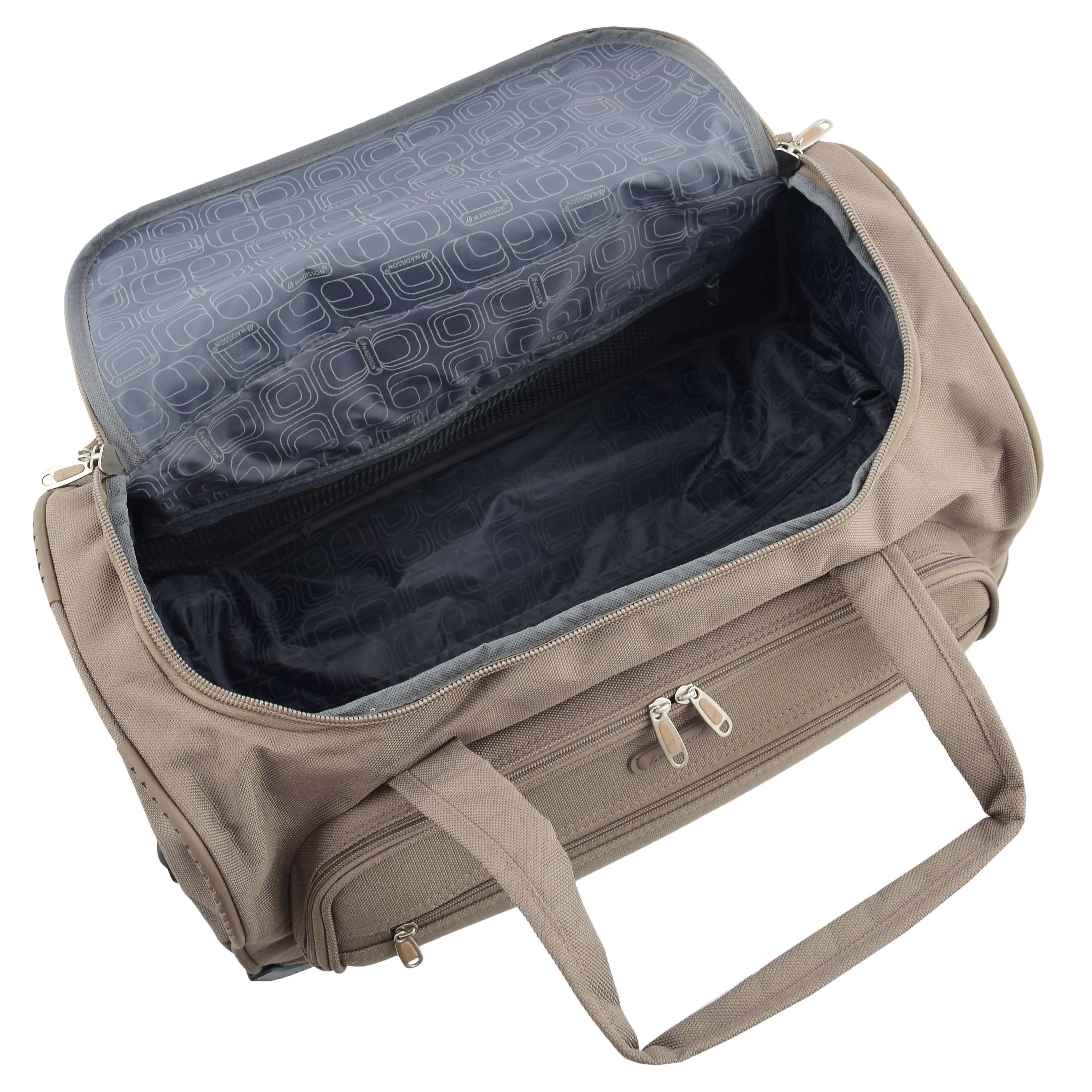 Travel Duffle Bag Lightweight Wheeled Holdall Weekend Cabin Bag Darwin Beige