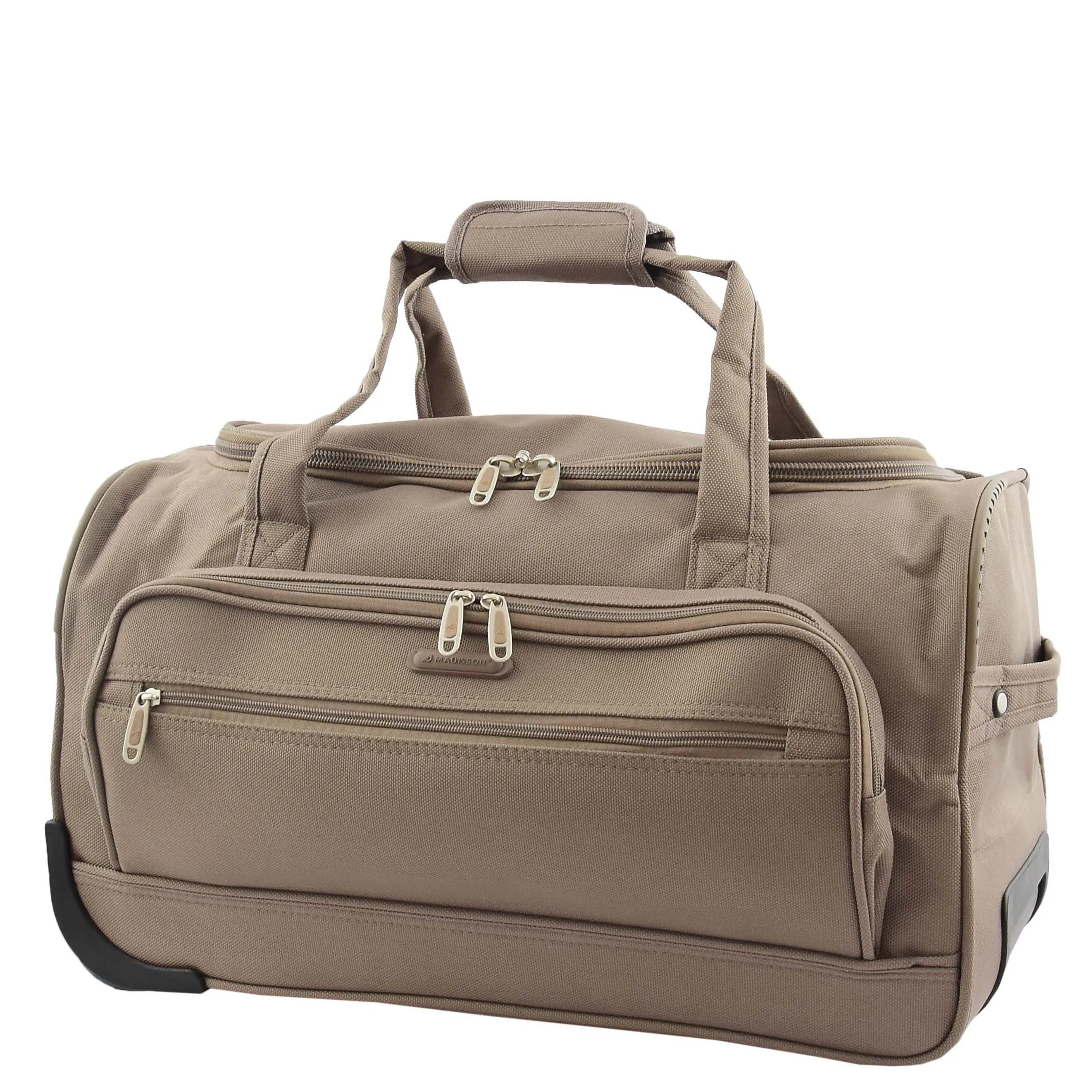 Travel Duffle Bag Lightweight Wheeled Holdall Weekend Cabin Bag Darwin Beige