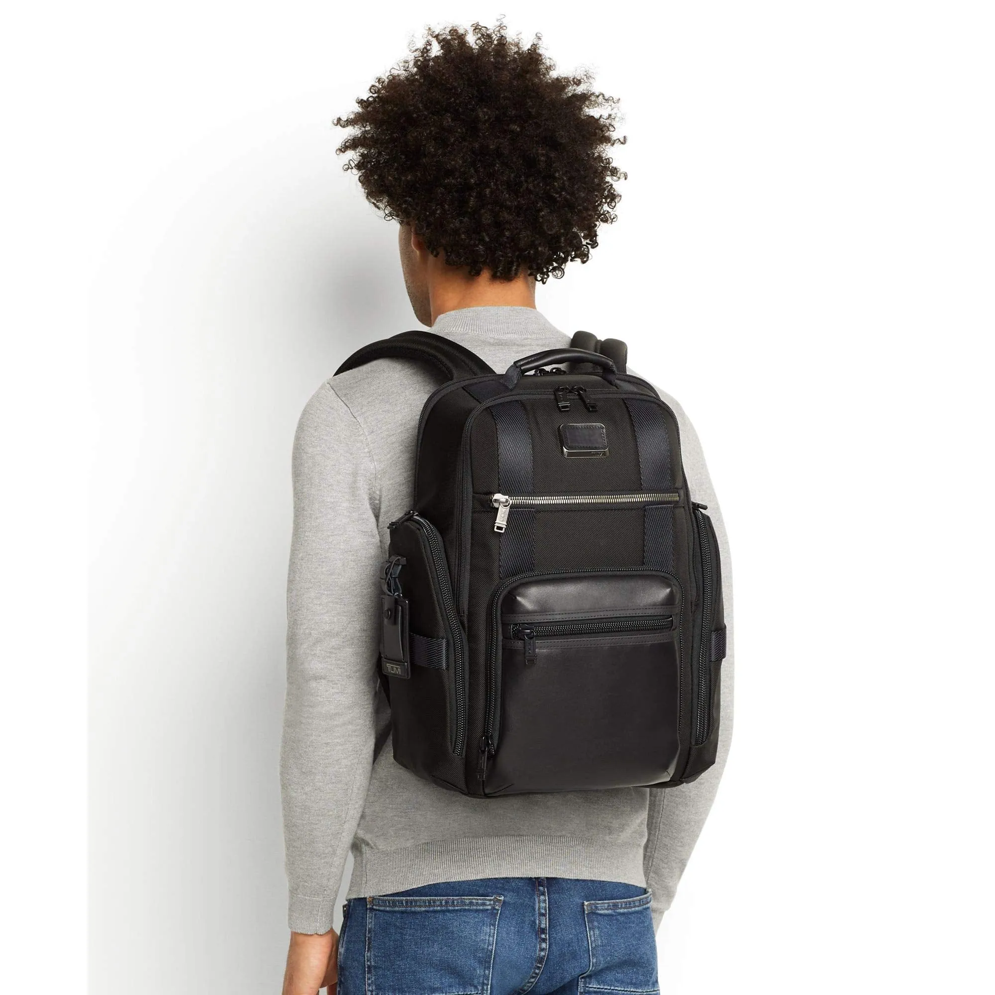 TUMI - Alpha Bravo Sheppard Deluxe Brief Pack Laptop Backpack - 15 Inch Computer Bag for Men and Women - Brushed Blue