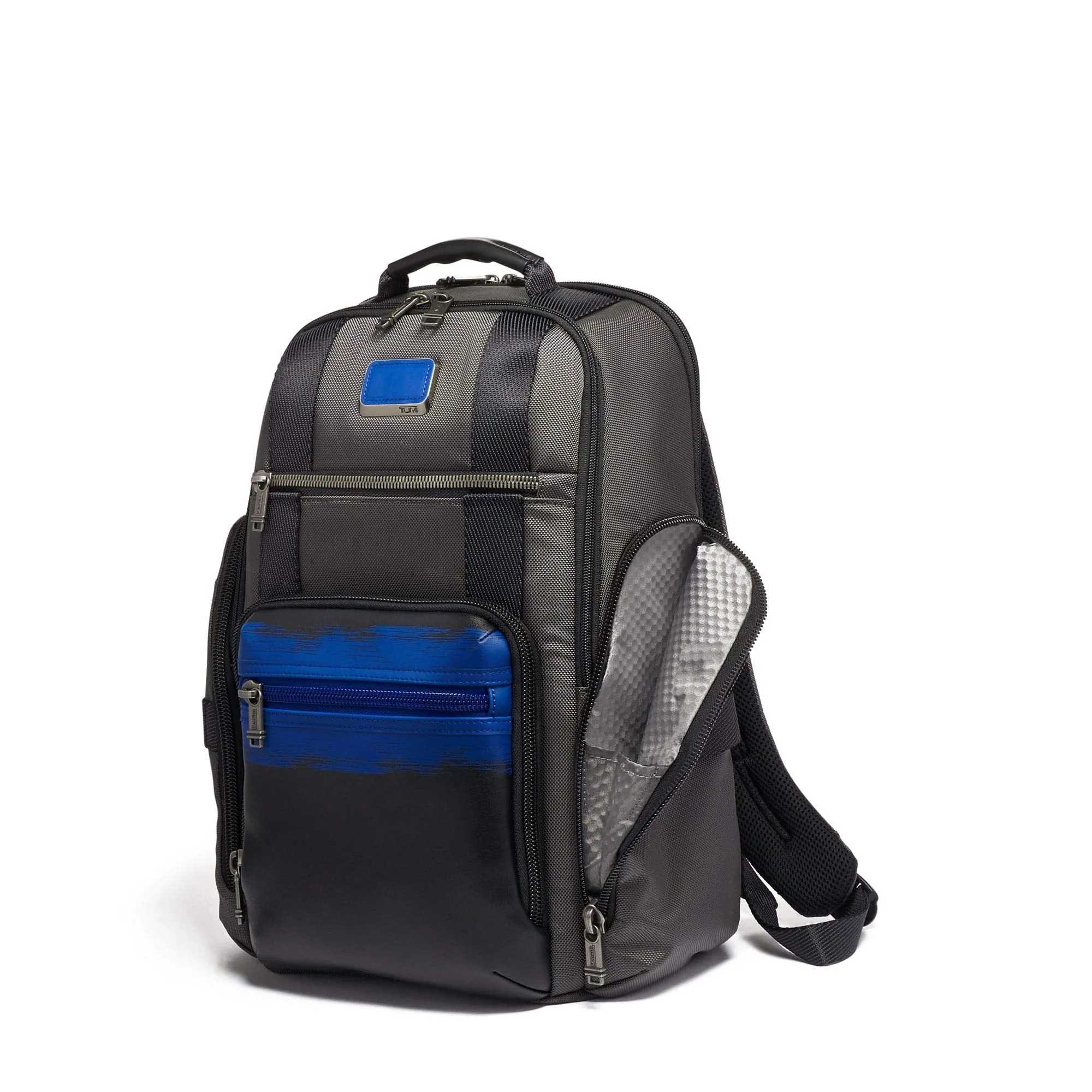 TUMI - Alpha Bravo Sheppard Deluxe Brief Pack Laptop Backpack - 15 Inch Computer Bag for Men and Women - Brushed Blue
