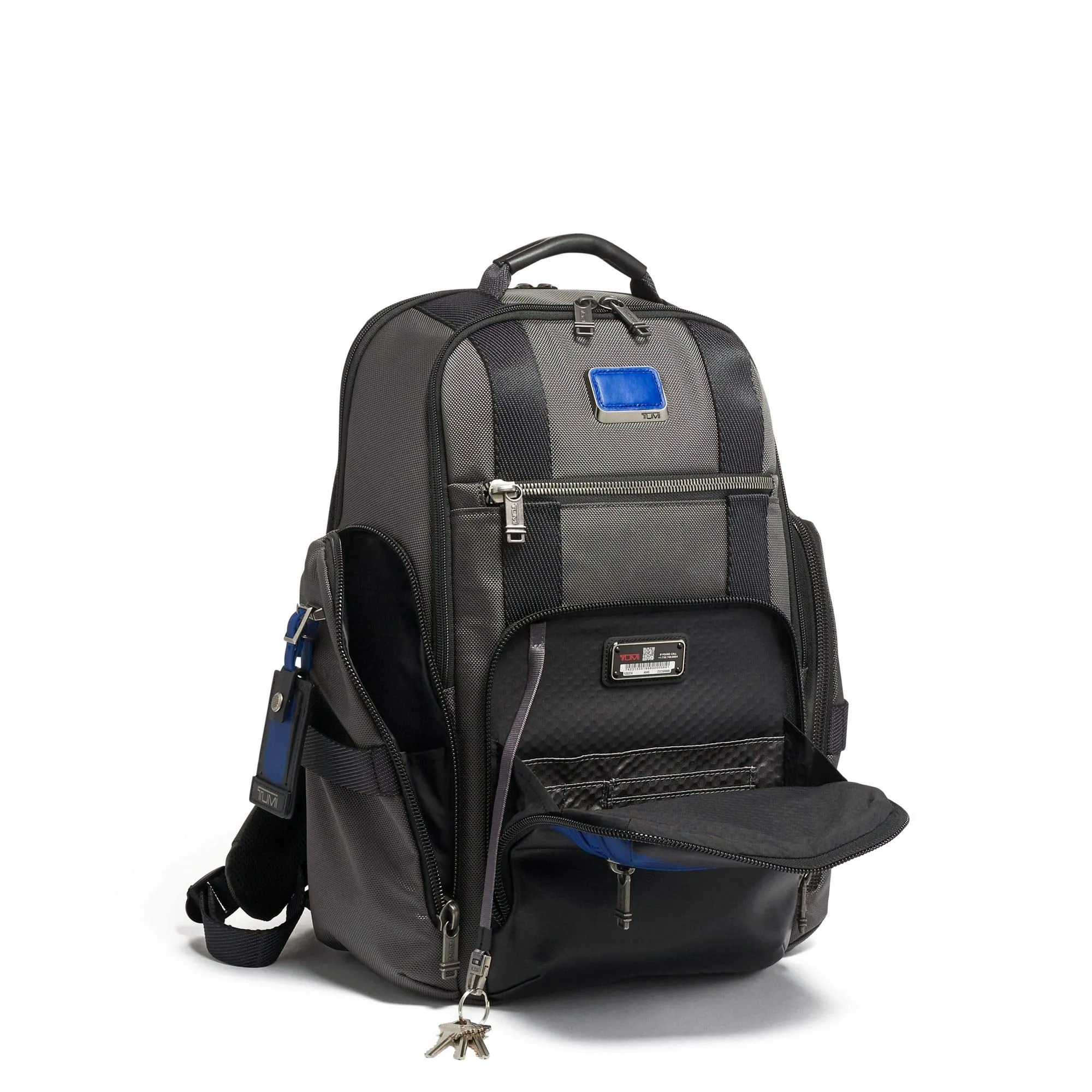 TUMI - Alpha Bravo Sheppard Deluxe Brief Pack Laptop Backpack - 15 Inch Computer Bag for Men and Women - Brushed Blue