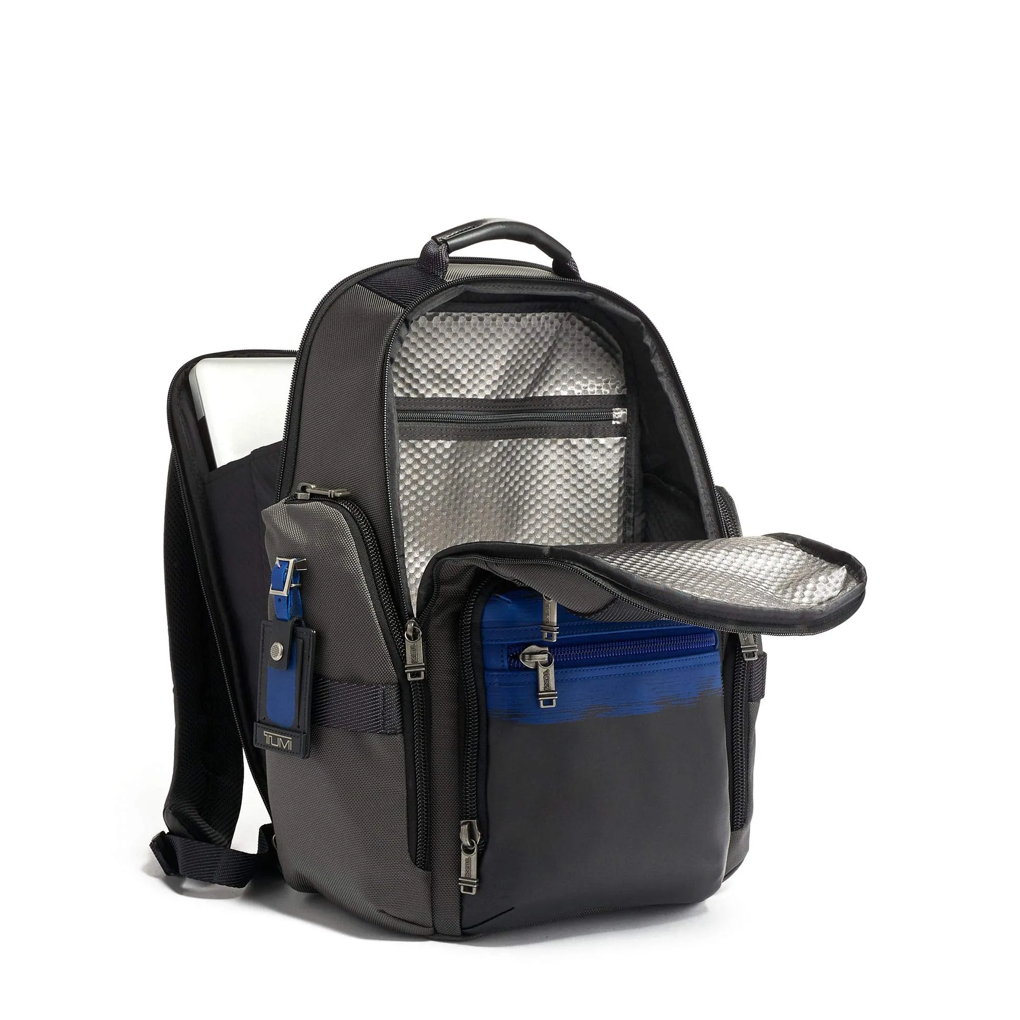 TUMI - Alpha Bravo Sheppard Deluxe Brief Pack Laptop Backpack - 15 Inch Computer Bag for Men and Women - Brushed Blue