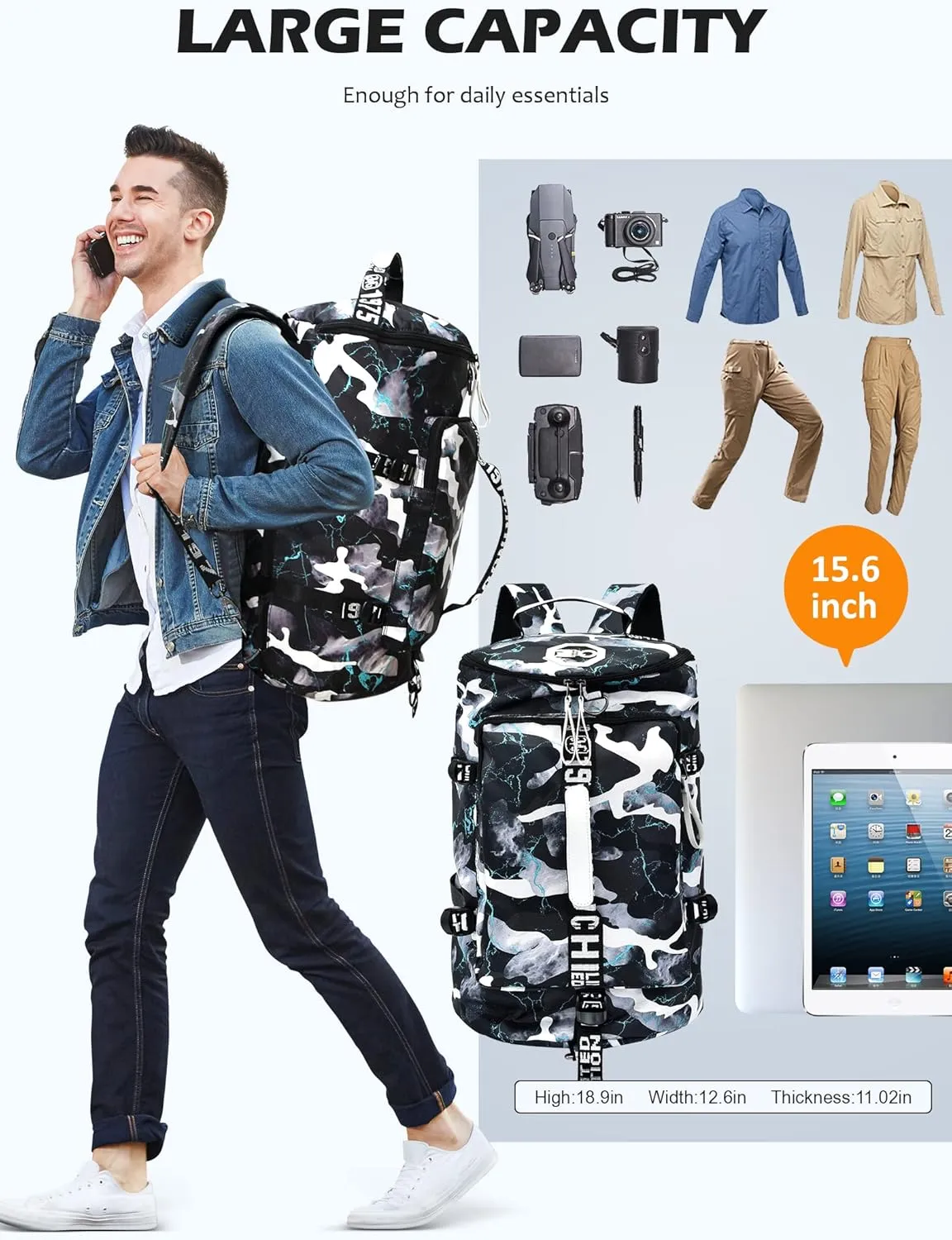 Unisex Adult Sports Duffel Bags