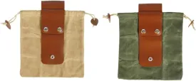 UPKOCH 2pcs Canvas Outdoor Tool Bag with Drawstring Pocket for Fruit and Storage Includes Waist Pouch for Convenient Foraging the Garden