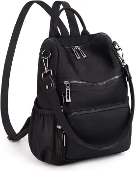 UTO Women Backpack Purse Leather Vegan Ladies Fashion Designer Rucksack Convertible Travel Shoulder Bag with Tassel